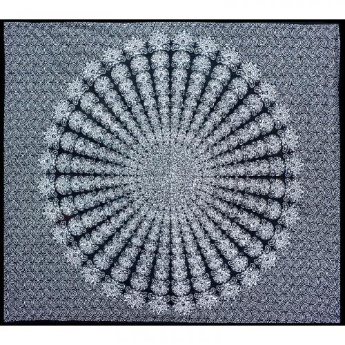 BLACK & WHITE DOUBLE TAPESTRY