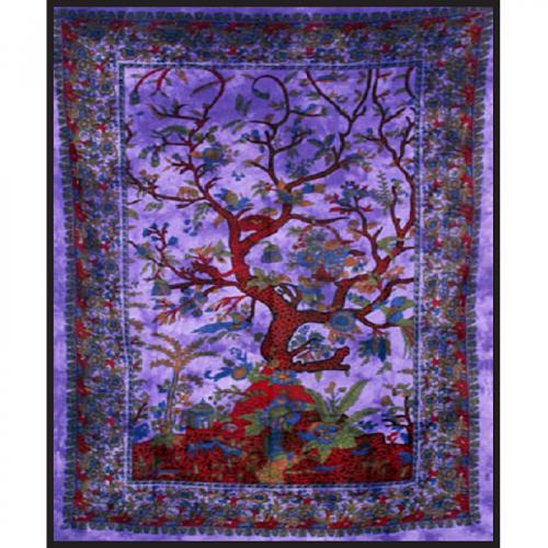 PURPLE TREE OF LIFE TAPESTRY