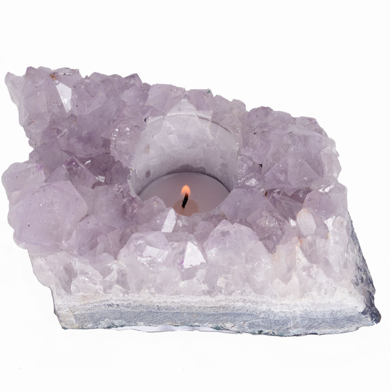 AMETHYST CLUSTER CANDLE HOLDER