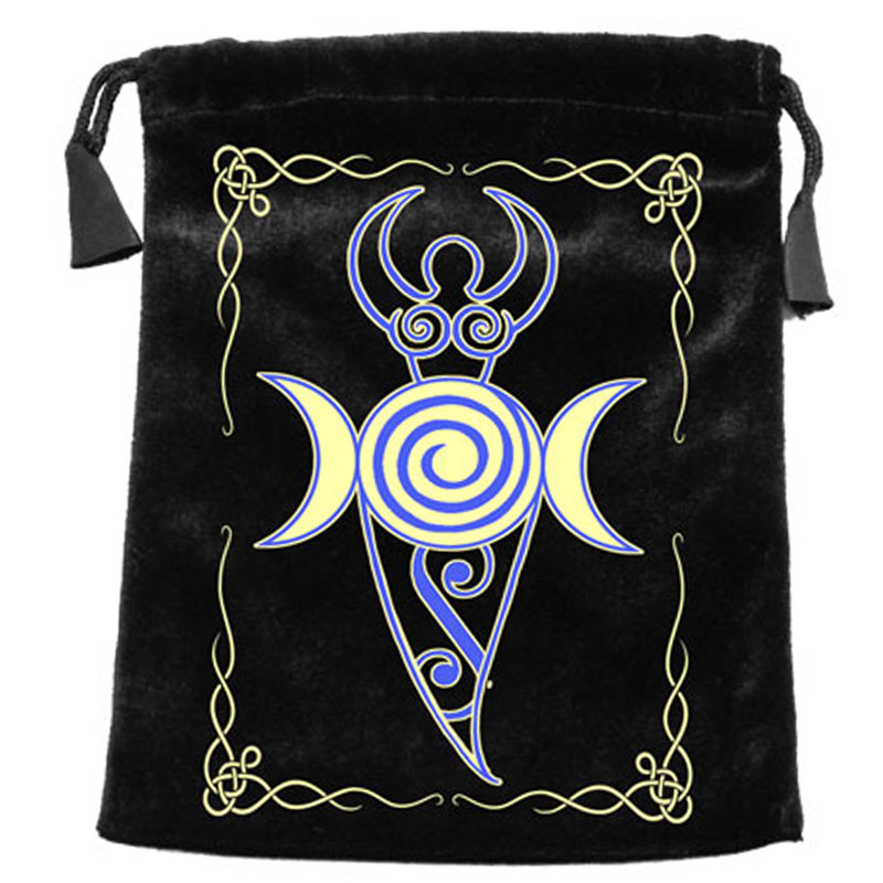 TRIPLE MOON GODDESS VELVET BAG