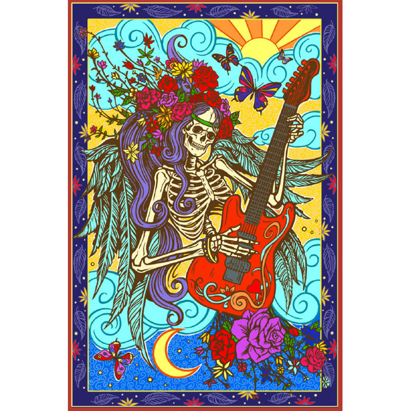 HIPPIE GUITAR 3D TAPESTRY