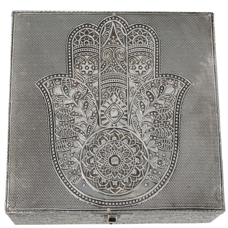 HAMSA TIN JEWELRY BOX