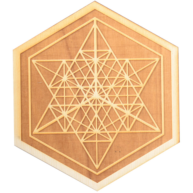 CARVED MERKABA CRYSTAL GRID